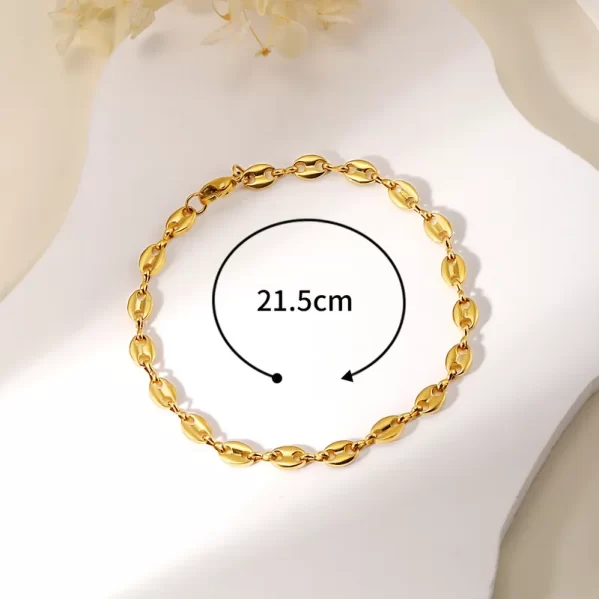 Pulsera Acero Inoxidable Chapados en oro de 18k - Imagen 4