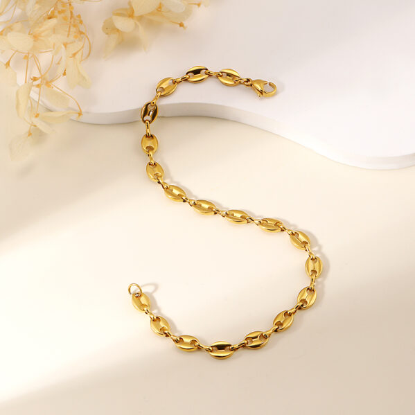 Pulsera Acero Inoxidable Chapados en oro de 18k - Imagen 3