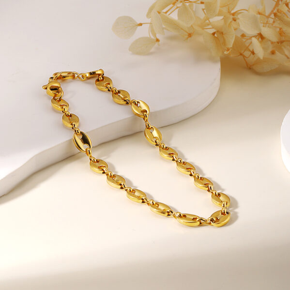 Pulsera Acero Inoxidable Chapados en oro de 18k