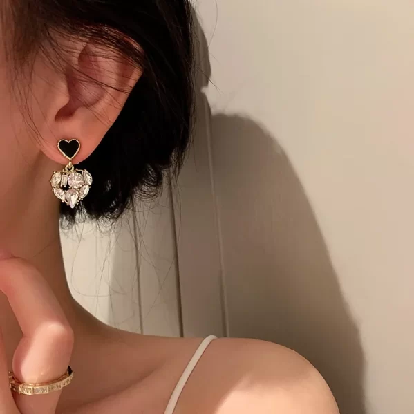 Pendientes De Circonita Con Forma De Corazón