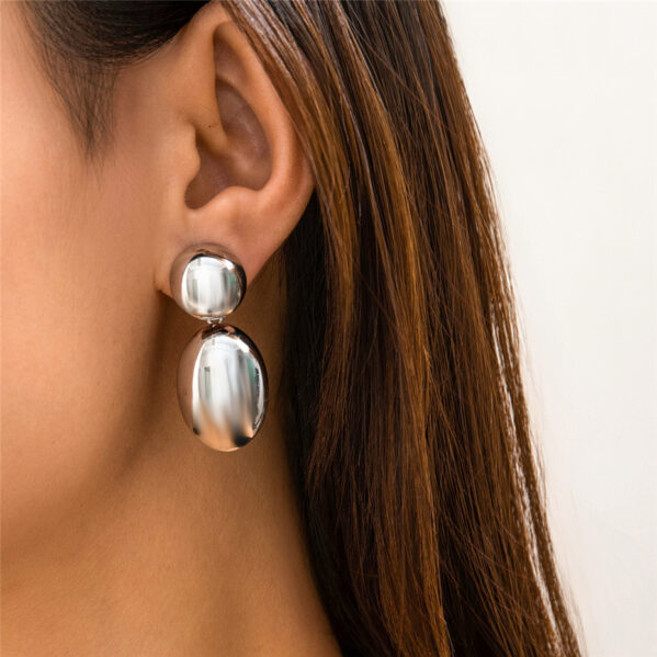 Pendientes De Bola Grande Plata