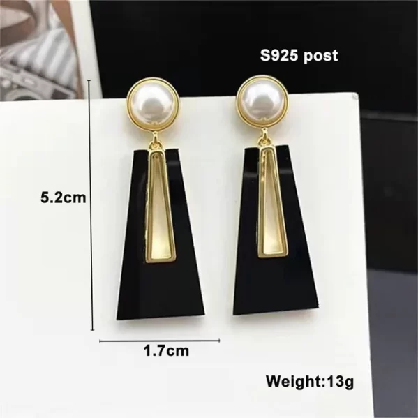 Pendientes Largos Colgantes Rectangulares