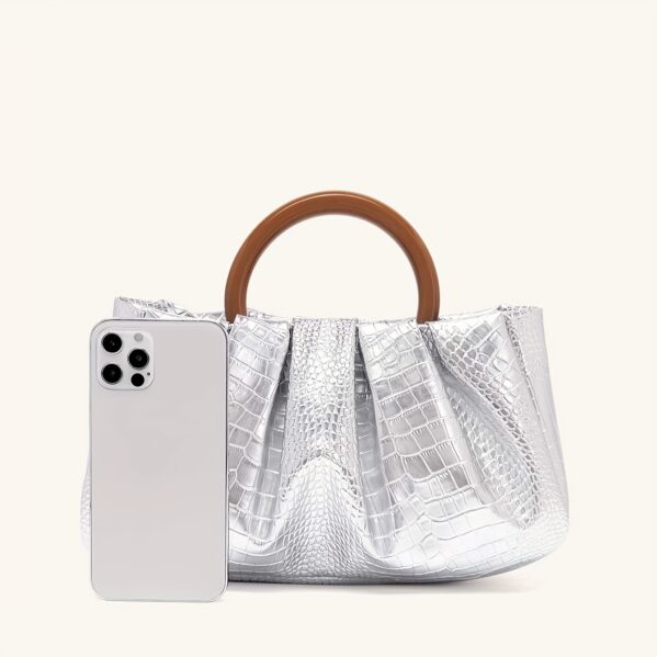 Clutch Plateado Aura - Imagen 2