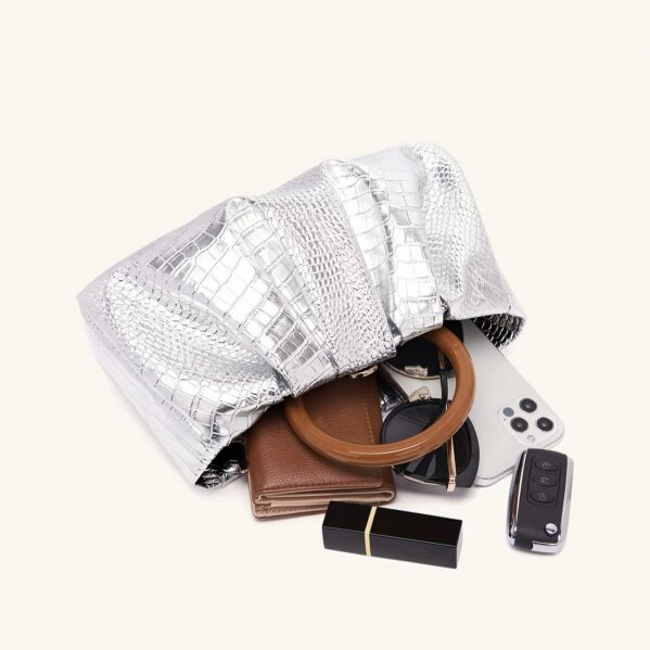 Clutch Plateado Aura - Imagen 3