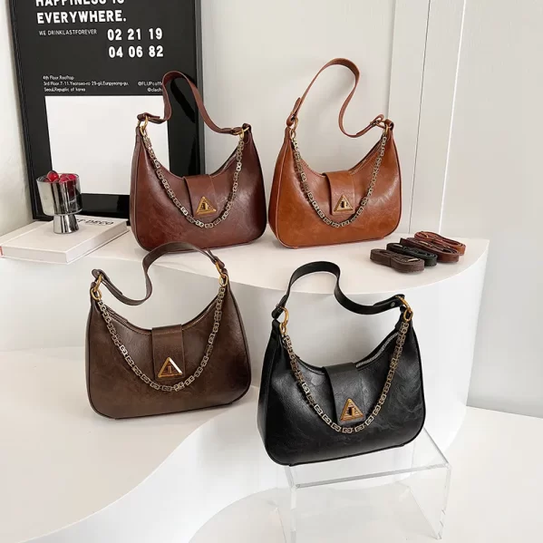 Bolso De Hombro Media Luna Cafe - Imagen 2
