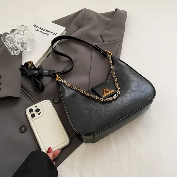 Bolso De Hombro Media Luna Cafe - Imagen 3