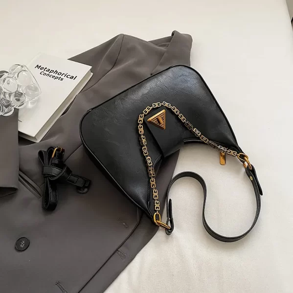 Bolso De Hombro Media Luna Cafe - Imagen 4