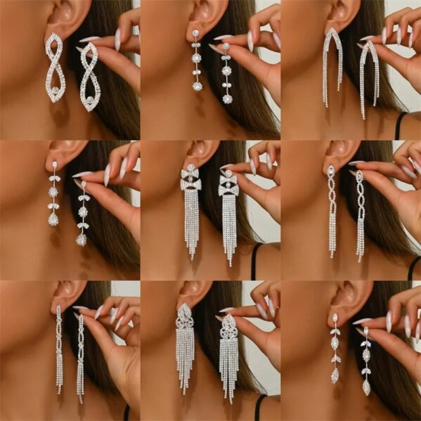 Aretes Double Bow Cascade – Elegancia en Movimiento - Imagen 2