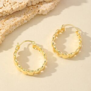 Aretes Heart Loop – Arracadas Corazón en Cobre con Circón