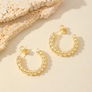 Aretes Spiral Luxe – Arracadas Espiral en Cobre con Circón