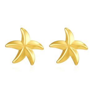 Aretes Estrella de Mar – Acero Inoxidable 304 con Chapado en Oro de 18K Dorado