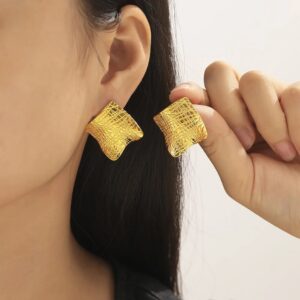 Golden Mismatch – Acero Inoxidable 304 Oro Imitación Pendientes
