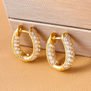 Aretes C Shine – Cobre con Circón 18K