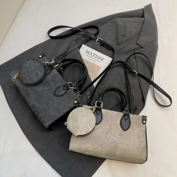 Bolso Bandolera Viena Clásica Cuadrada – Beige - Imagen 4