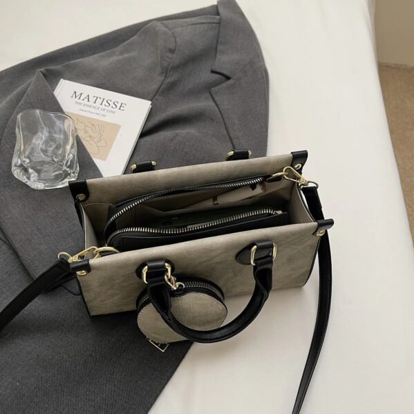 Bolso Bandolera Viena Clásica Cuadrada – Beige - Imagen 3