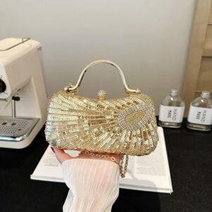 Bolso Clutch Brillante Lumina - Oro