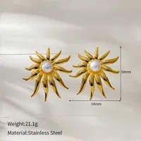 Solar Flare – Pendientes Grandes en Acero Titanio