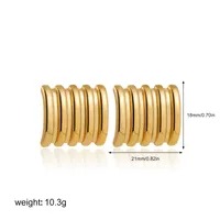 Línea Pura – Aretes Rectangulares con Relieve en Cobre - Imagen 3