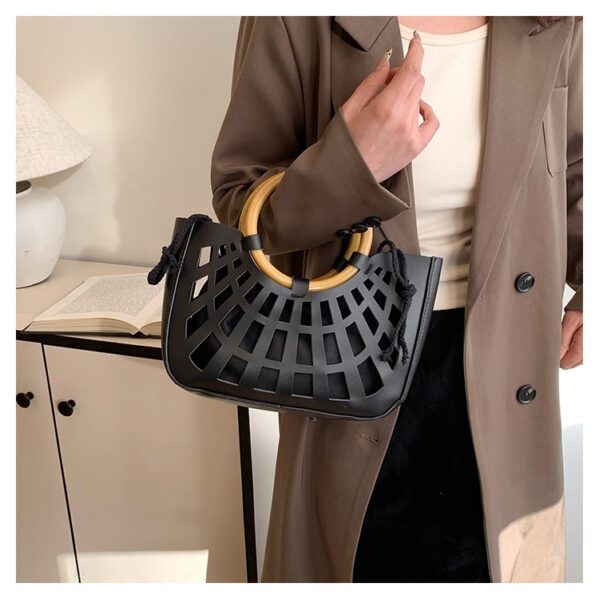 Bolsa Boho Clásica de Cuerda - Negro - Imagen 2