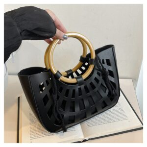 Bolsa Boho Clásica de Cuerda - Negro