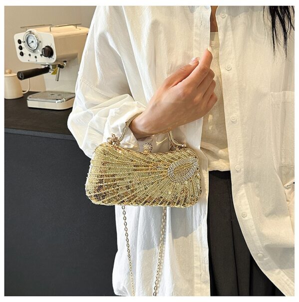 Bolso Clutch Brillante Lumina - Oro - Imagen 2