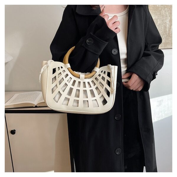 Bolsa Boho Clásica de Cuerda - Blanco - Imagen 2