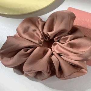 Scrunchie Raso Francés - Rosa Viejo
