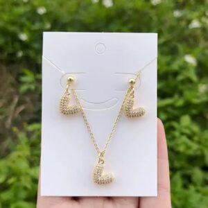 Set "Sweet Heart" - Circón Chapados 18K