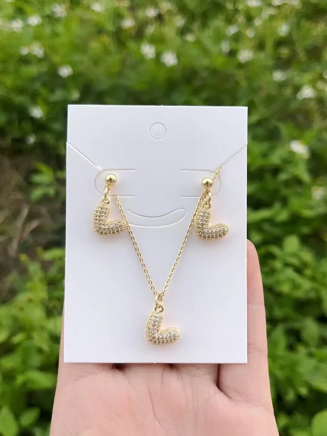 Set "Sweet Heart" - Circón Chapados 18K