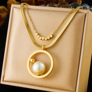 Collar Orbit – Acero Inoxidable 18K