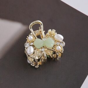 Pinza Con Pedrería Jade - Lazo