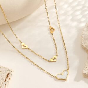 Collar Love Duo – Acero de Titanio y Cascarón