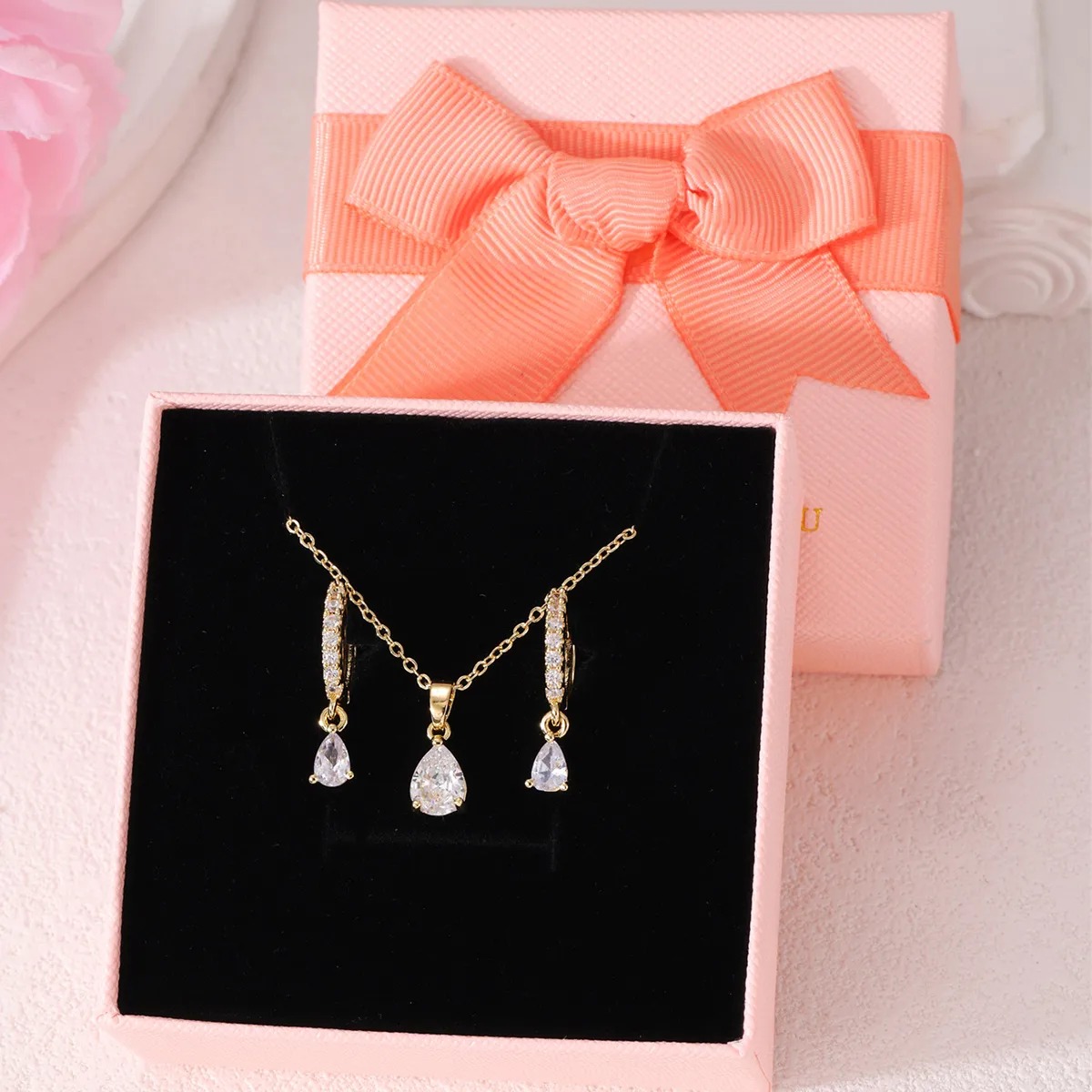 Set Gotas de Encanto – Acero Inoxidable Enchapado 18k