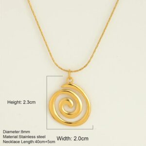 Collar Espiral Dorado – Acero Inoxidable