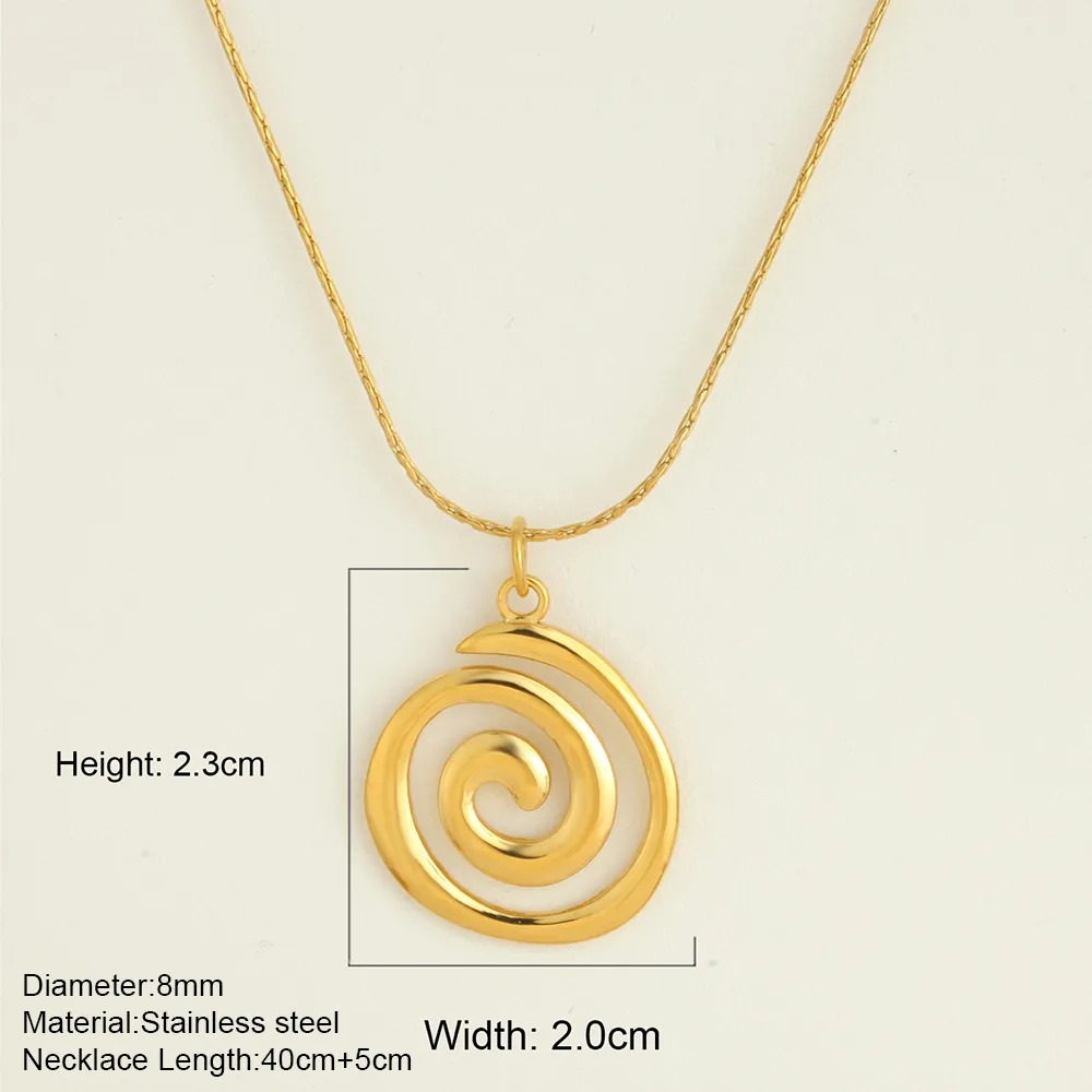 Collar Espiral Dorado – Acero Inoxidable