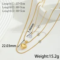 Collar Sweet Layers – Acero Inoxidable Chapado 18K - Imagen 2