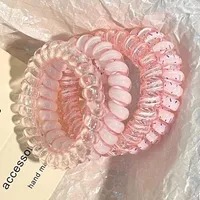 Set Ligas Spiral - Rosado