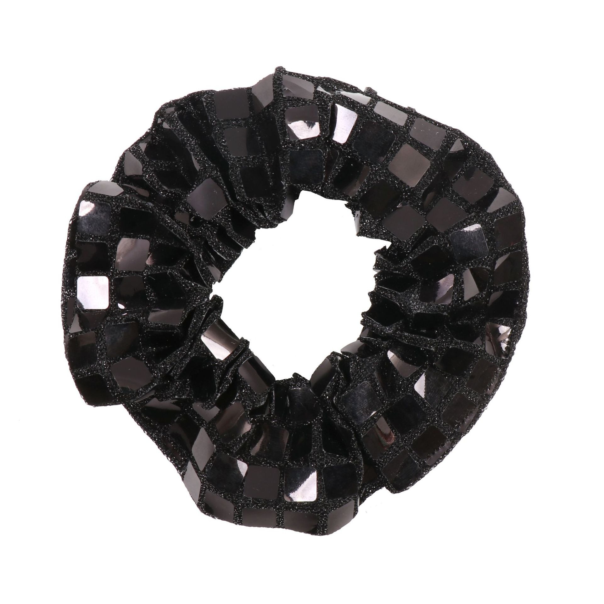 Scrunchie Disco Glam – Negro