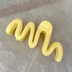 Pinza Wavy de Resina - Amarillo