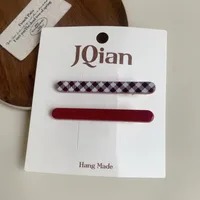 Par Broche Retro A Cuadros - Flat