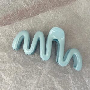 Pinza Wavy de Resina - Celeste