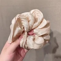 Scrunchie Satinado Wave - Beige