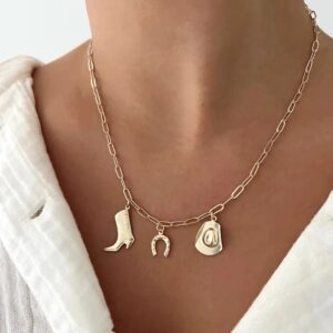Collar Vaquero Wild West Charms – Acero Inoxidable Con Recubrimiento PVD