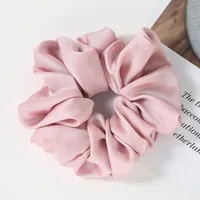 Scrunchie Satín Plisado - Rosa Pastel