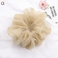 Scrunchie Clasico Plisado - Caqui