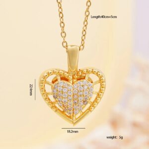 Collar Corazón Imperial – Acero Inoxidable Dorado