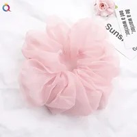 Scrunchie Clasico Plisado - Rosa Pastel