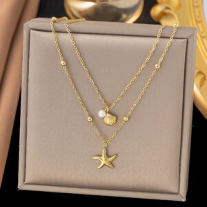 Collar Encanto Marino – Acero Titanio