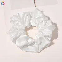 Scrunchie Clasico Plisado - Blanco Satín