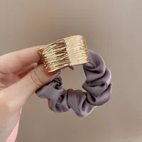 Scrunchie Luxe Doré - Lila Grisaceo